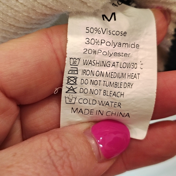 Lillusory Womens Oversized White Black Striped Cardigan Sweater Size Medium - Picture 4 of 5